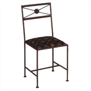 Grace Neoclassic Side Chair - Base Finish: Burnished Copper, Upholstery: Black Levante Grace Neoclassic Side Chair - Base Finish: Burnished Copper, Upholstery: Black Levante