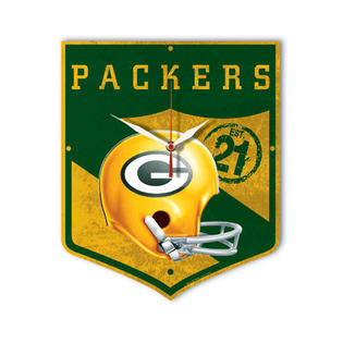 Wincraft NFL High Def Plaque Wall Clock - NFL Team: Green Bay Packers Wincraft NFL High Def Plaque Wall Clock - NFL Team: Green Bay Packers