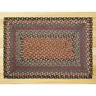 EarthRugs Burgundy/Blue Multi Rug - Rug Size: Oval Runner 2' x 8' EarthRugs Burgundy/Blue Multi Rug - Rug Size: Oval Runner 2' x 8'