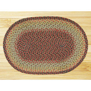 EarthRugs Burgundy/Black Multi Rug - Rug Size: Oval 2'3 EarthRugs Burgundy/Black Multi Rug - Rug Size: Oval 2'3