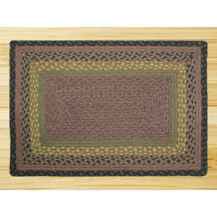 EarthRugs Brown/Black Multi Rug - Rug Size: Oval Runner 2' x 6' EarthRugs Brown/Black Multi Rug - Rug Size: Oval Runner 2' x 6'