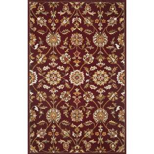 KAS Oriental Rugs Sonal Burgundy Allover Tabriz Rug - Rug Size: 5' x 7'6 KAS Oriental Rugs Sonal Burgundy Allover Tabriz Rug - Rug Size: 5' x 7'6