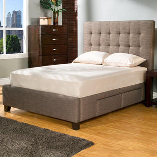 Casual Elegance Manhattan Storage Platform Bed with 4 drawers and headboard - Size: California King, Finish: Charcoal/Brown Casual Elegance Manhattan Storage Platform Bed with 4 drawers and headboard - Size: California King, Finish: Charcoal/Brown