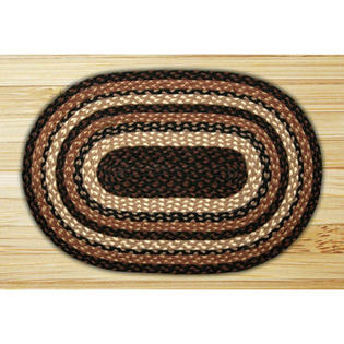EarthRugs Mocha/Frappuccino Rug - Rug Size: Oval 1'8 EarthRugs Mocha/Frappuccino Rug - Rug Size: Oval 1'8