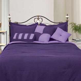 LCM Home Fashions, Inc. Microfiber Comforter Set - Color: Purple / Lavender, Size: California King LCM Home Fashions, Inc. Microfiber Comforter Set - Color: Purple / Lavender, Size: California King