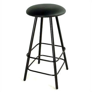 Grace Straight Leg Swivel Stool - Base Finish: Aged Iron, Upholstery: Black Levante Grace Straight Leg Swivel Stool - Base Finish: Aged Iron, Upholstery: Black Levante