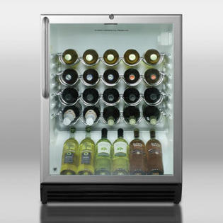 Summit Appliance 26 Bottle Single Zone Built-In Wine Refrigerator - Hinge Location: Right, Thermostat: White Wine Summit Appliance 26 Bottle Single Zone Built-In Wine Refrigerator - Hinge Location: Right, Thermostat: White Wine