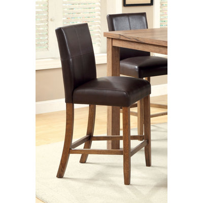 ... Counter Height Chair (Set of 2) - Seat Color: Espresso Leatherette