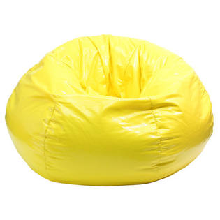 Gold Medal Bean Bags Wet Look Bean Bag Lounger - Color: Yellow, Size: XX Large Gold Medal Bean Bags Wet Look Bean Bag Lounger - Color: Yellow, Size: XX Large