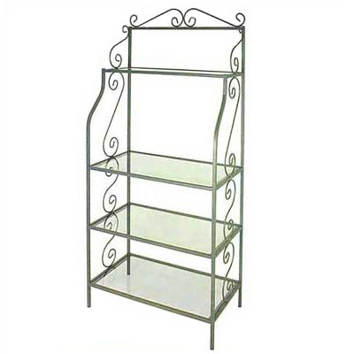 Grace Baker's Rack - Finish: Satin Black, Brass Tips: Without Brass Tips, Shelf Material: Wood with Cherry Stain at Sears.com