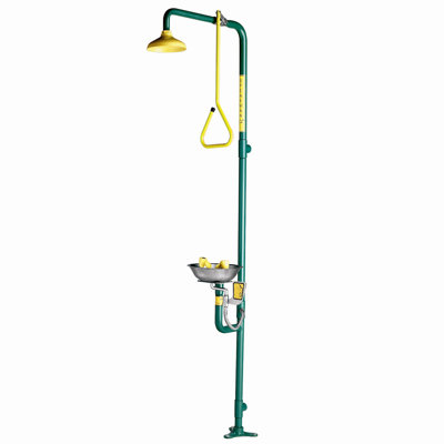 Speakman Safe-T-Zone Floor Mount Combination Shower with Se-582 Eyewash, Twin Aerated Sprays and Stainless Steel Bowl at Sears.com