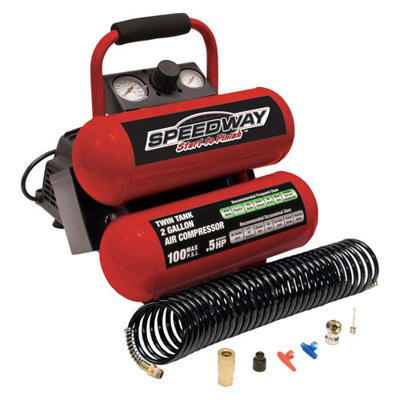 Speedway 2 Gallon Twin Stack Portable Air Compressor