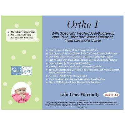 Baby Luxe Ortho I 2 in 1 Anti-Bacterial Mattress at Sears.com