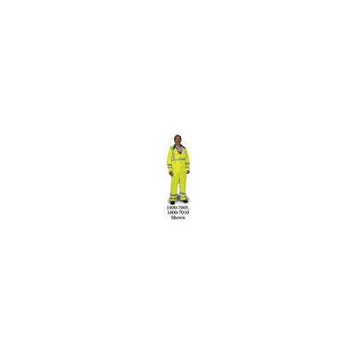 LaCrosse-Rainfair Safety Products High-Vis Green Road Crew PVC Heavy Duty .40mm PVC/Polyester Fly Front Bib Overall With Precision Fit Technology at Sears.com