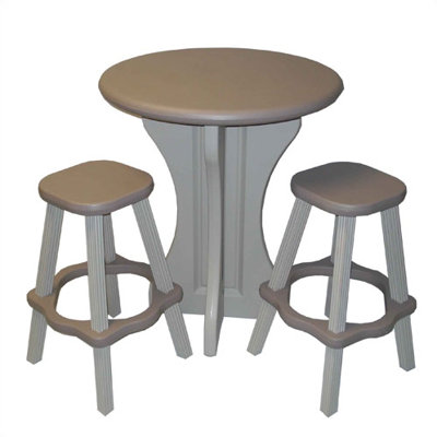 Leisure Accents 30" Round Patio Pub Table with Stools - Color: Redwood at Sears.com