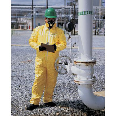 DuPont Yellow Tychem QC Chemical Protection Coveralls With Serged Seams And Front Zipper Closure at Sears.com