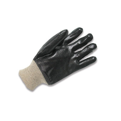 Black Economy Pvc Glove Fully Coated With Rough Finish Palm And price decreased by 67%