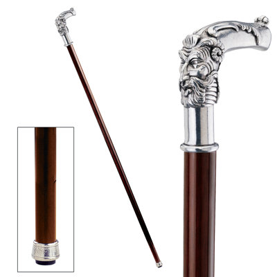 UPC 840798100083 product image for Greenman Pewter Handle Cane | upcitemdb.com