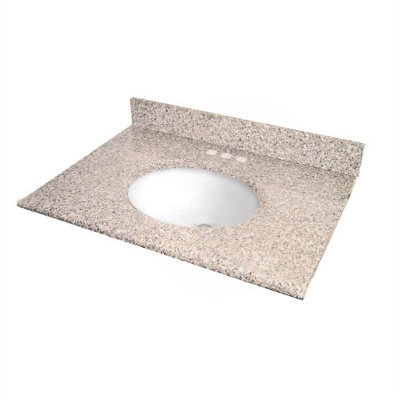 Pegasus Golden Hill 25", 31", 37", 49" or 61" Granite Vanity Top with Sink - Size: 61" - Double Bowls at Sears.com