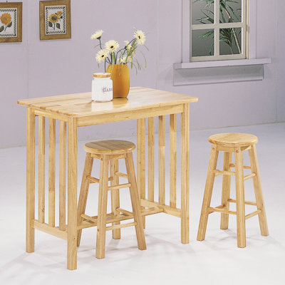 World Imports Furnishings 3 Piece Counter Height Bar Table Set in Natural at Sears.com