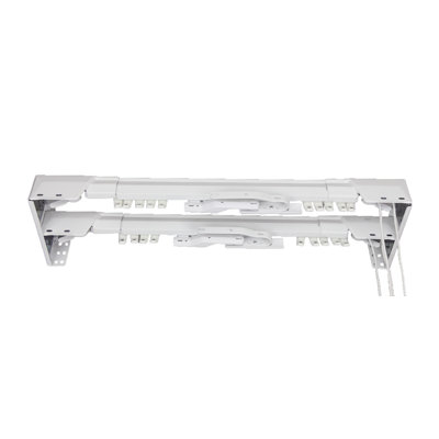 Rod Desyne White Traverse Heavy Duty Double  Rod Center Open - Size: 48" - 84" at Sears.com