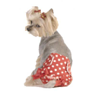 Max's Closet Polka Dot Fancy Pants Dog Diapers - Size: Small, Color: Red at Sears.com