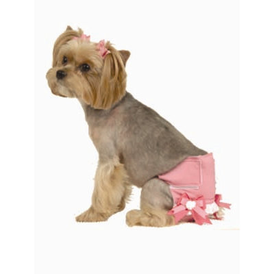 Max's Closet Solid Fancy Pants Dog Diapers - Size: Medium, Color: Pink at Sears.com