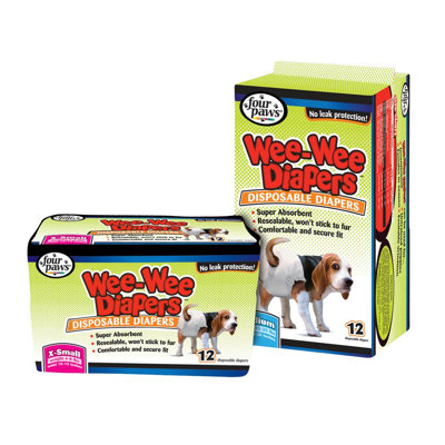 Four Paws Wee-Wee Dog Diapers - Size: X - Large (5.5" H x 4.25" W x 10" D) at Sears.com