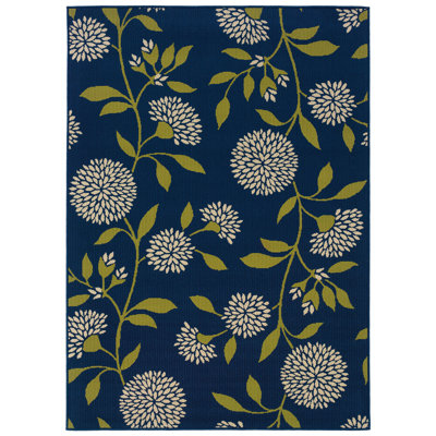 Oriental Weavers Sphinx Caspian Woven Blue / Green Indoor / Outdoor Rug - Size: 7'10" x 10'10" at Sears.com