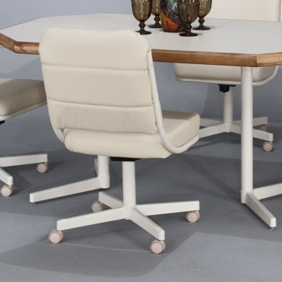Chromcraft Core Tilt Swivel Armless Chair in Ivory Charade Vinyl (Set of 2) at Sears.com