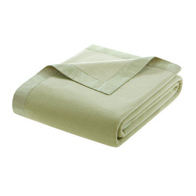 JLA Basic Micro Fleece Blanket in Sage - Size: Full / Queen at Sears.com