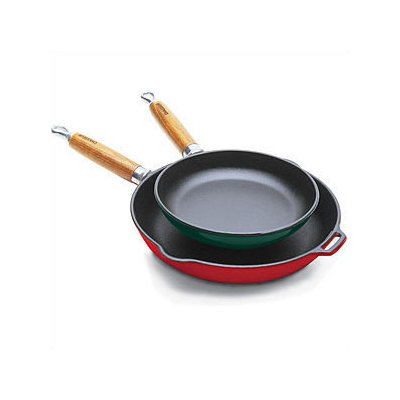 Paderno World Cuisine Cast Iron 7.88 Non-Stick Skillet - Color: Red