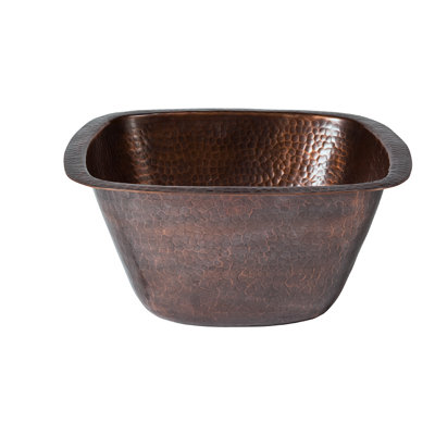 The Copper Factory Hand Hammered Copper Medium Square Bar/Prep Sink - Finish: Antique Copper at Sears.com