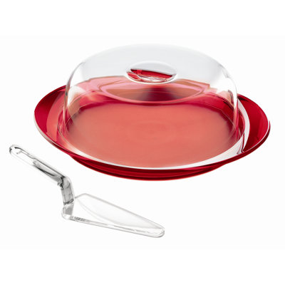 Guzzini Feeling Three Piece Cake Serving Set in Red at Sears.com