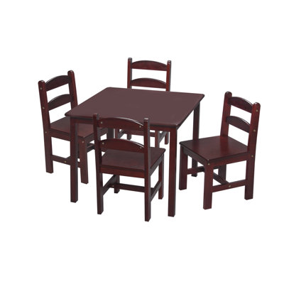 Gift Mark Square Table with 4 Chairs in Cherry at Sears.com