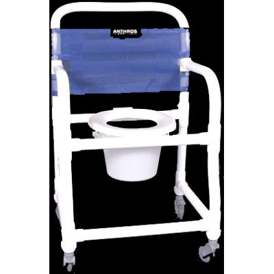Anthros Medical Pvc 21" W Fixed Arm Shower/Commode-4" Casters - Color: Teal at Sears.com