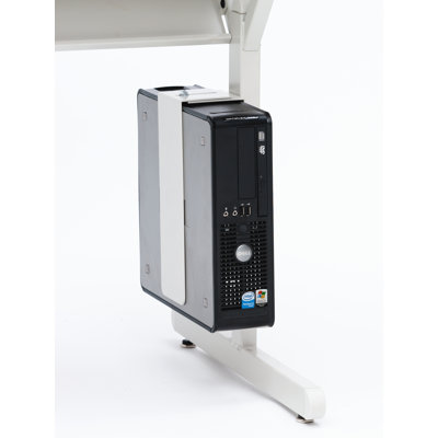 Bretford Slim CPU Holder for Work Center Computer Table in Grey Mist at Sears.com