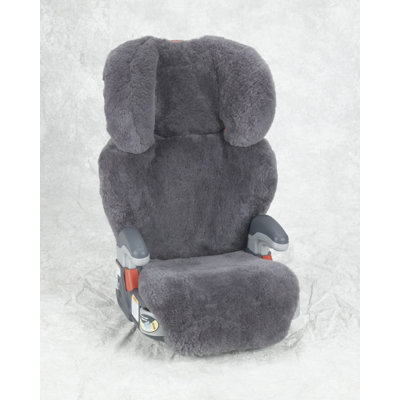 Custom Sheepskin Convertible Car Seat Cover - Seat Model: Britax Roundabout, Color: Charcoal