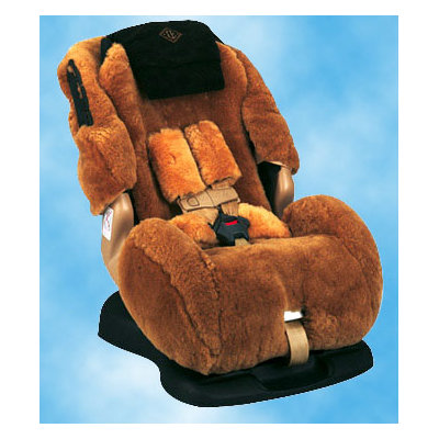 Custom Sheepskin Convertible Car Seat Cover - Seat Model: Britax Roundabout, Color: Oak