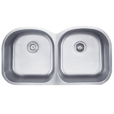 Kraus 39 inch Undermount 50/50 Double Bowl Stainless Steel Kitchen Sink at Sears.com