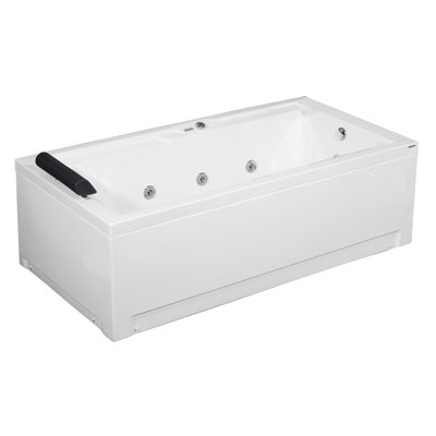Aston Global 71" Whirlpool Bath Tub in White - Drain Location: Right at Sears.com