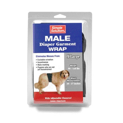 Simple Solution Pupsters Washable Male Wrap for Dog - Size: Small (6.63" H x 1.38" W x 4.13" D) at Sears.com