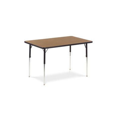 Virco 4000 Series Activity Table with 30" x 48" Top - Leg / Color: Standard Legs / Medium Oak Banding at Sears.com