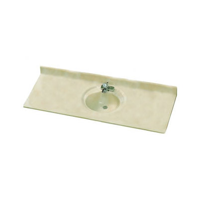 CraneFaucet 61" x 22" Astra Lav Left Hand Offset Marble Vanity Top - Finish: White Swirl at Sears.com