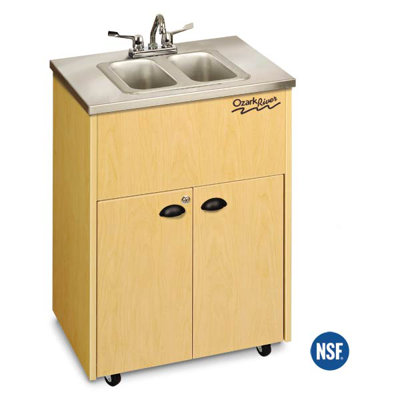 Ozark River Portable Sinks Silver Premier 2 Stainless Steel Portable Double Hand-Washing Station NSF Certified - Finish: Maple at Sears.com