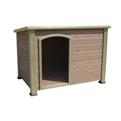 Precision Pet Precision Outback Log Cabin Dog House with Heater, Small dog house