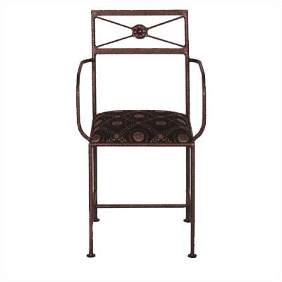 Grace Neoclassic Dining Arm Chair with Cushion - Fabric: Avanti White, Metal Finish: Antique Bronze at Sears.com