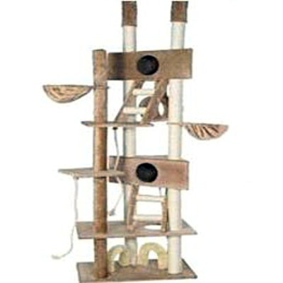 106 Two Condo Cat Tree In Beige Faux Fur