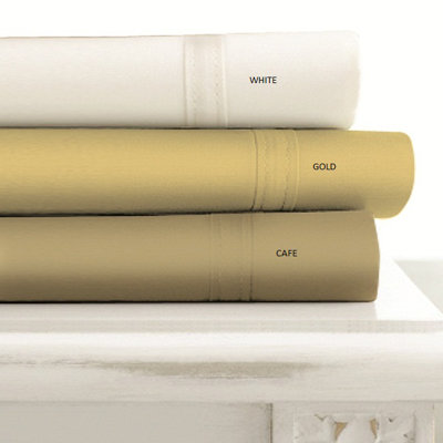 Tribeca Living Egyptian Cotton 500 Thread Count Extra Deep Pocket Sheet Set - Size: California King, Color: Gold at Sears.com