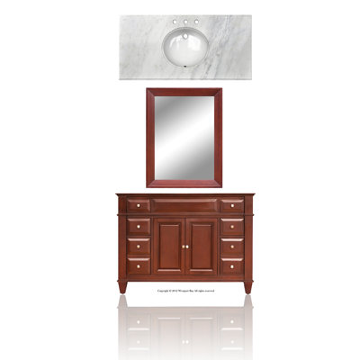 Westport Bay Martinsville 48" Single Basin Vanity w/ 2 ctr Doors -Basin Shape:Square, Vanity Top Finish:Sierra White, Basin Finish:White at Sears.com